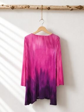 Linea by Louis Dell'Olio Pink to Purple Ombre Tunic